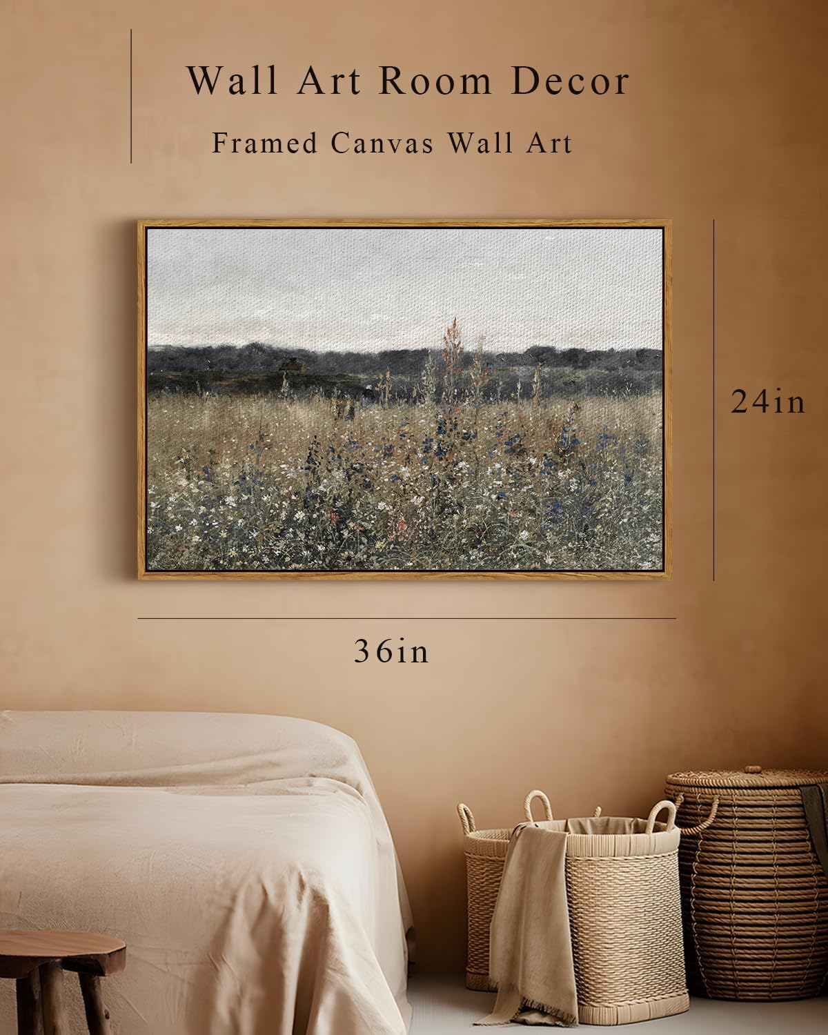Framed Farmhouse Beige Canvas Wall Art — 24" - View 5