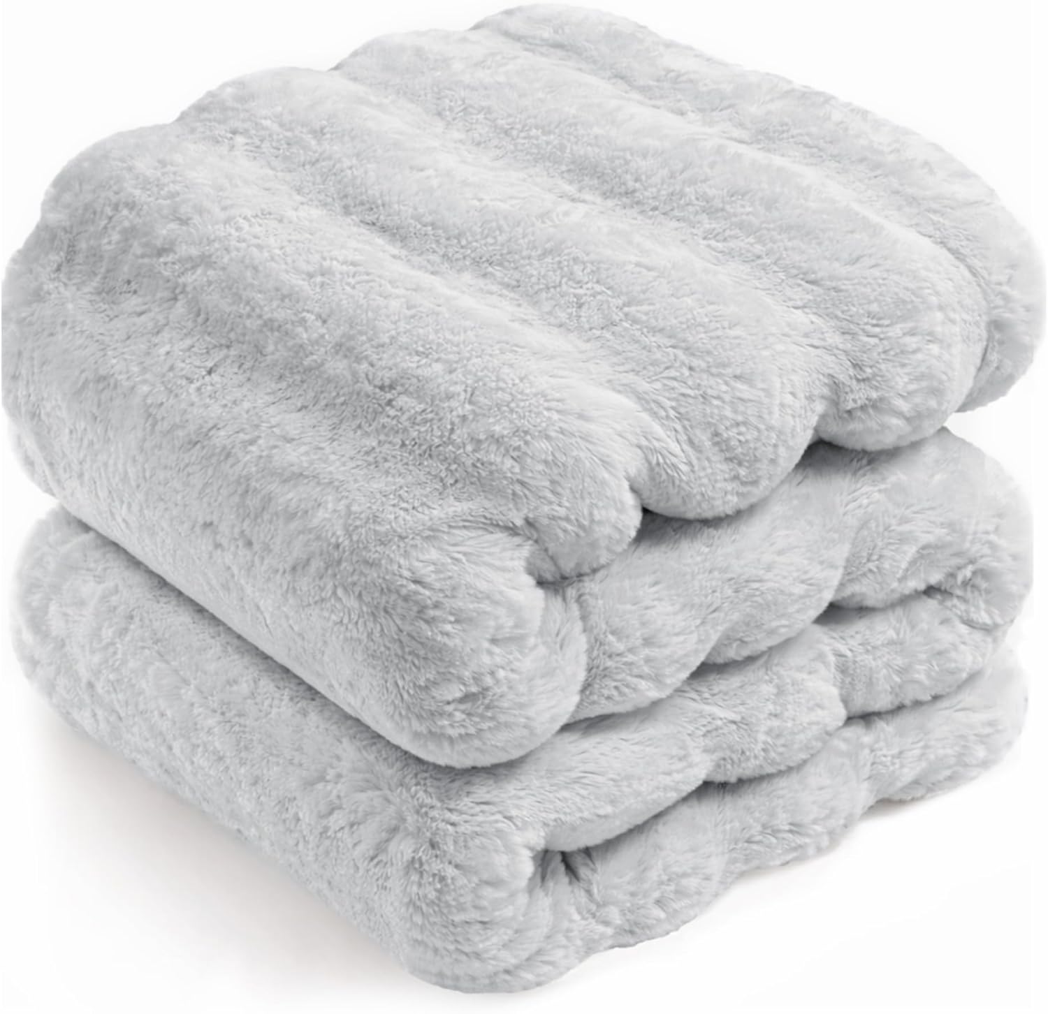 Luxe Beige Throw Pillow — 50" — Grey