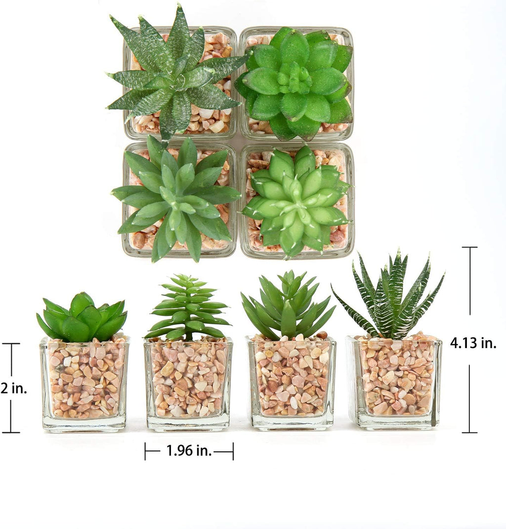 Glass Faux Succulent - View 2