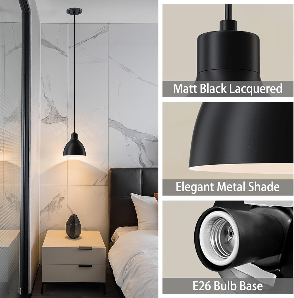 Black Pendant Light - View 4