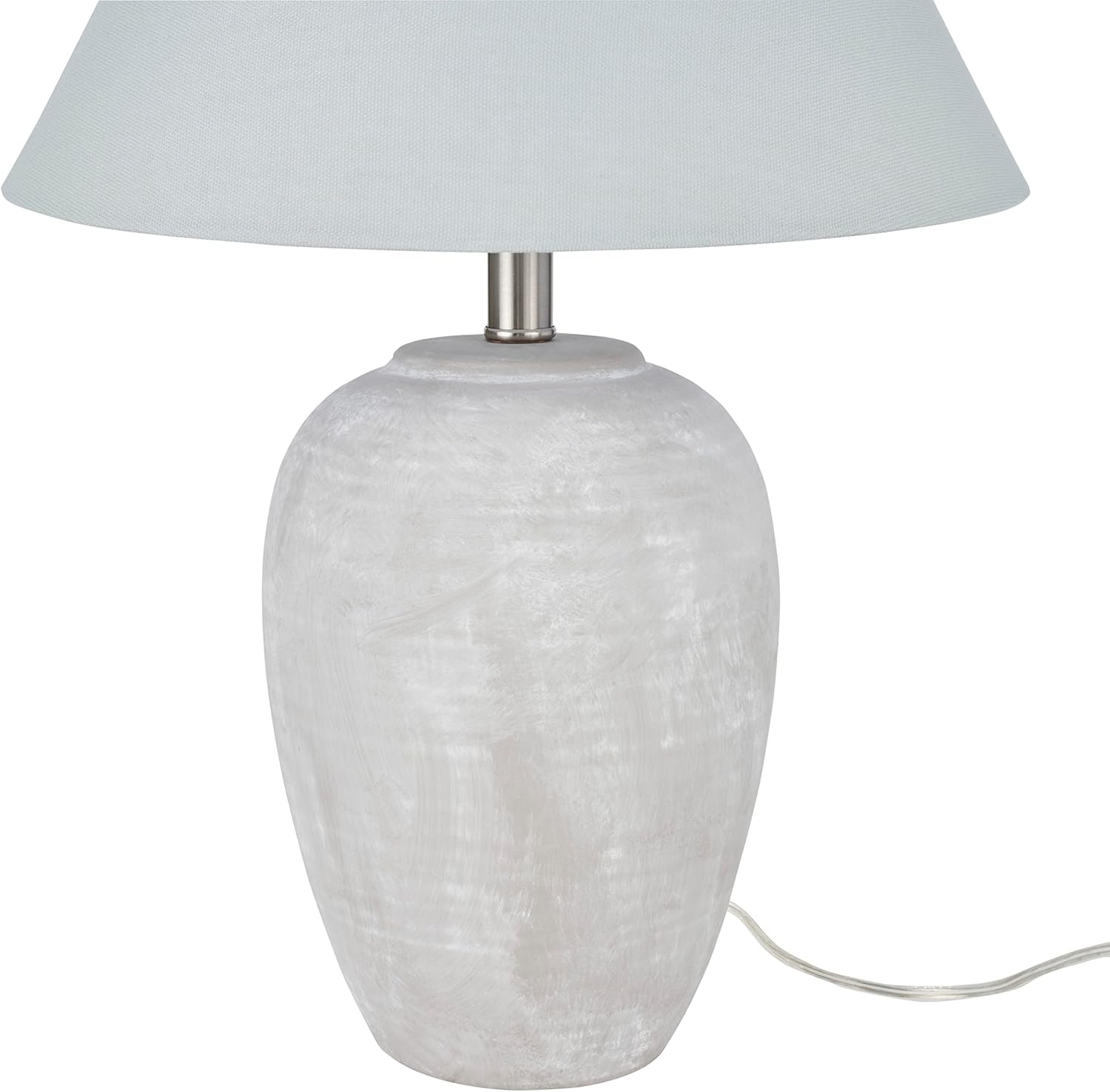 Vintage Farmhouse Beige Table Lamp — 23" - View 4