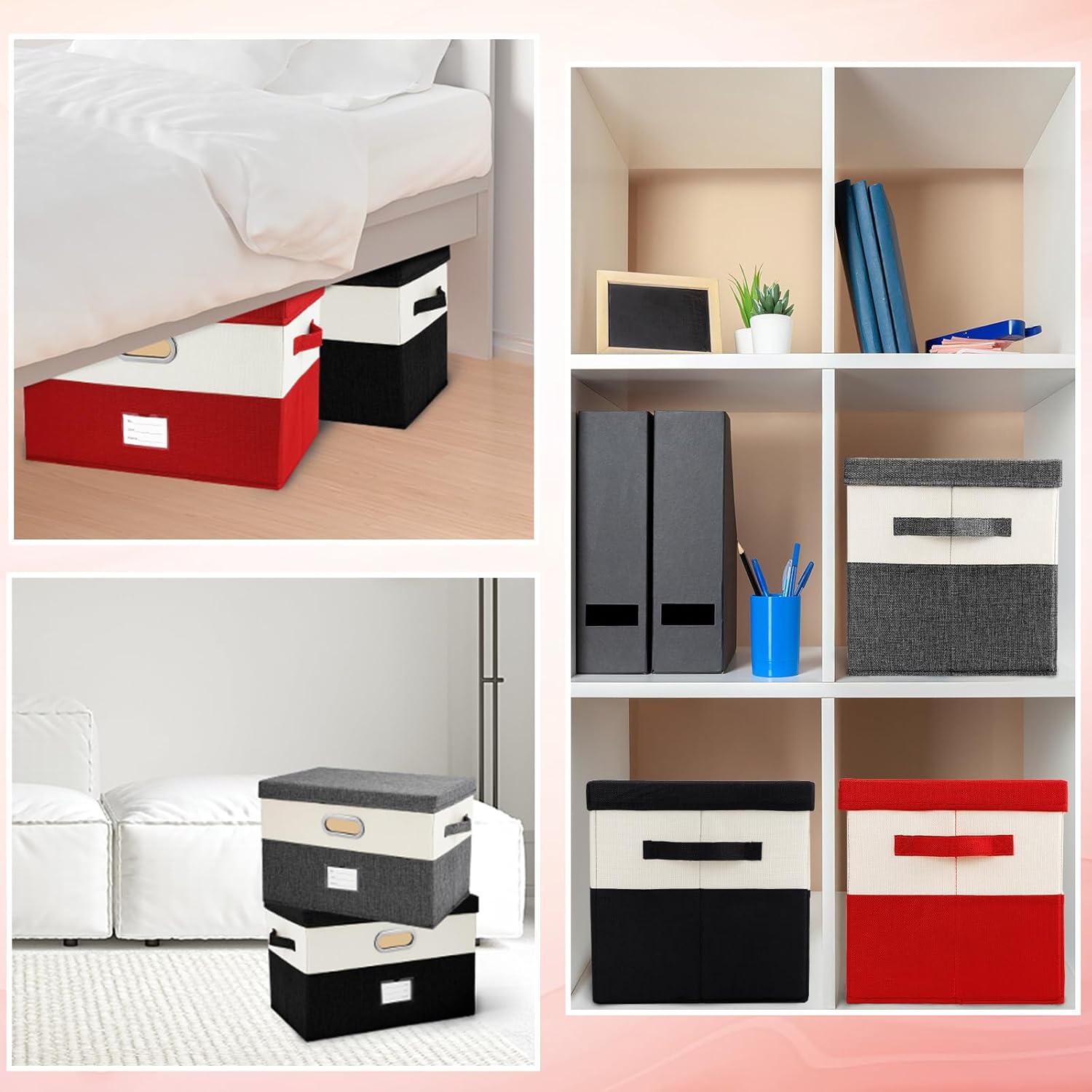 Linen Beige Storage Bin - View 4