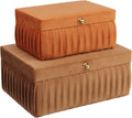 Velvet Luxe Black Storage Basket — Set of 2 — Brown