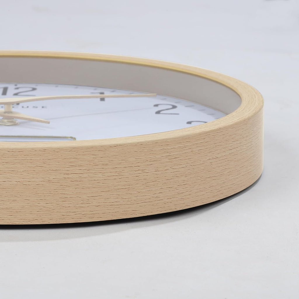 Battery Operated Beige Wall Clock — 12" - View 8