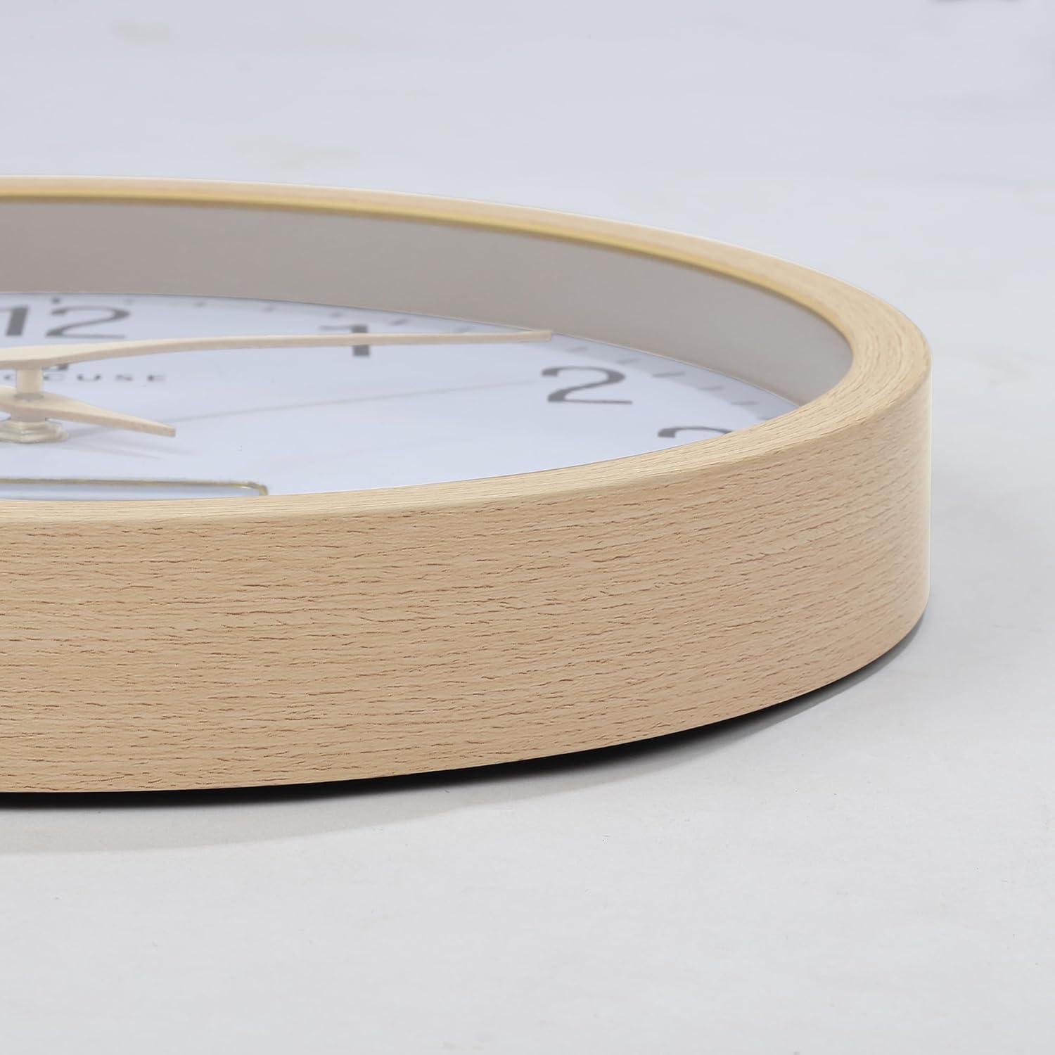 Battery Operated Beige Wall Clock — 12" - View 8