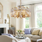 Round Luxe Gold Chandelier — 6-Light - View 2