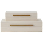 Luxe Beige Storage Basket — Set of 2