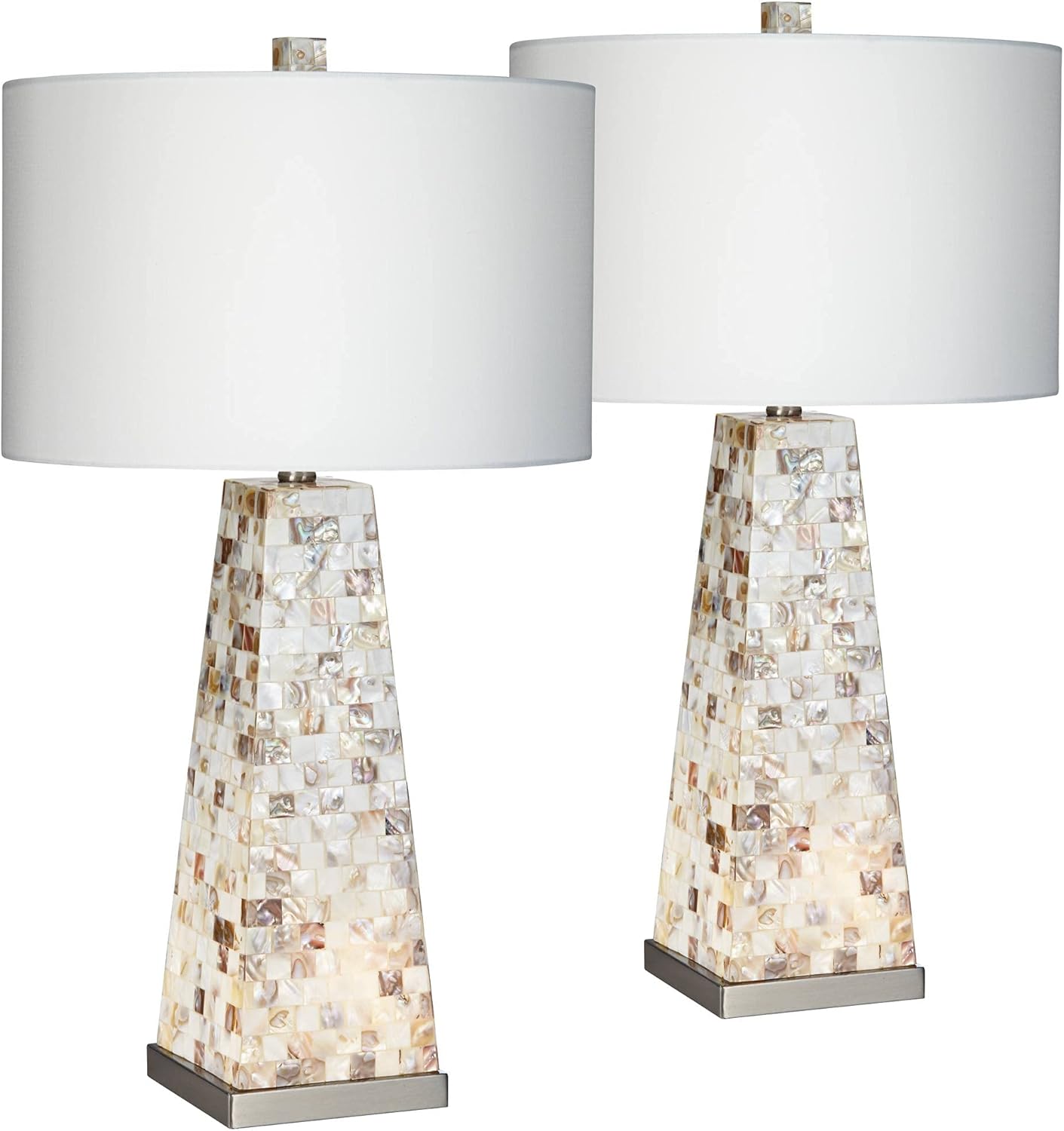 Modern Metal Table Lamp — 29" — Two Set