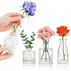 Glass Flower Vase — Set of 4