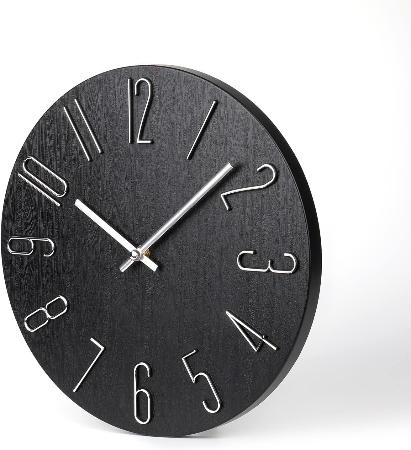 Modern Wood Wall Clock — 12" - View 3