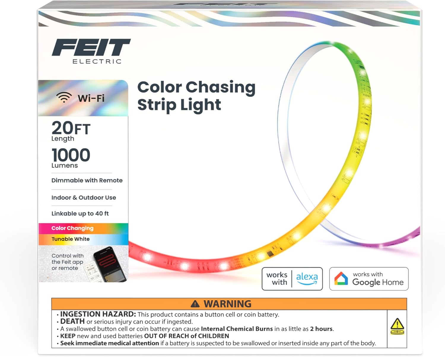 Smart Metal LED Light Strip — 20FT