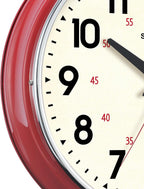 Vintage Mid-Century Beige Wall Clock — 12.4" - View 9