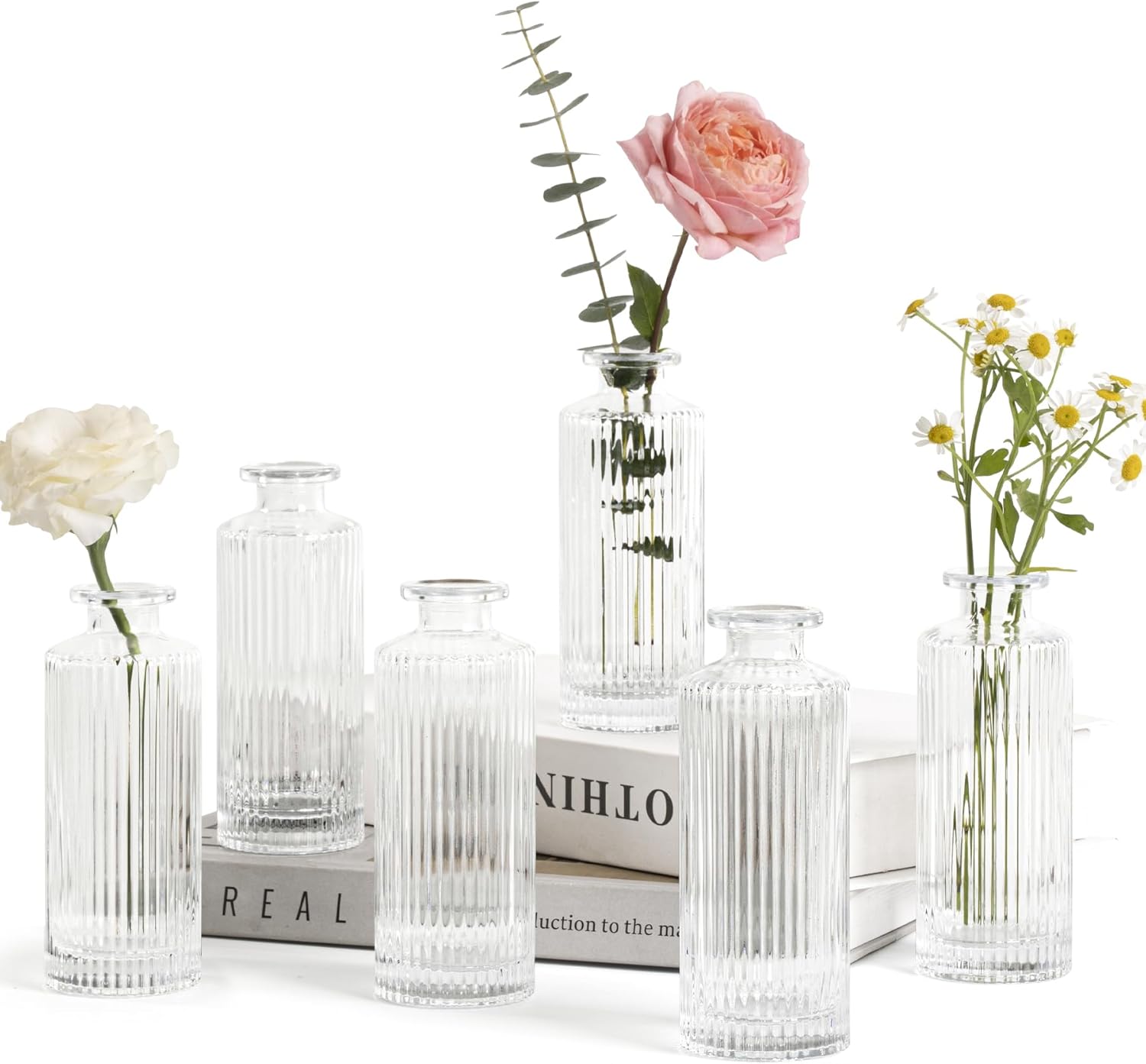 Vintage Glass Flower Vase — 2" — Clear