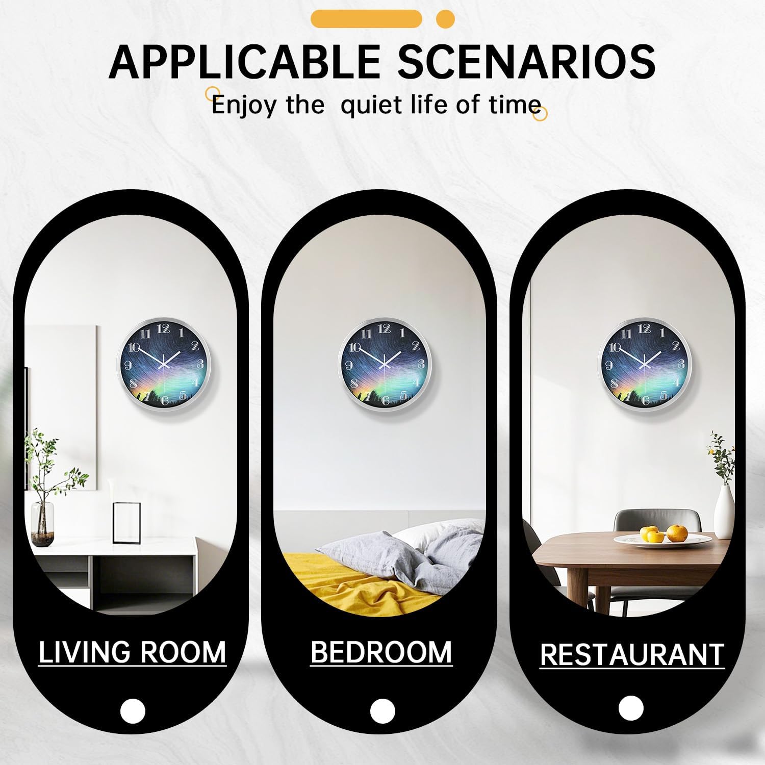 Battery Operated Modern Wall Clock — 12" - View 5
