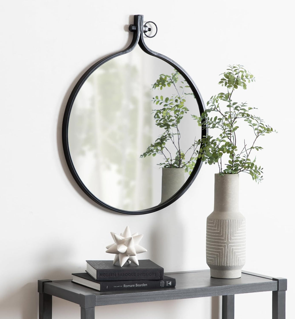 Framed Modern Black Wall Mirror — 28.5" - View 4