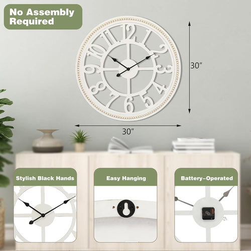Battery Operated Boho Brown Wall Decor — 30" - View 2