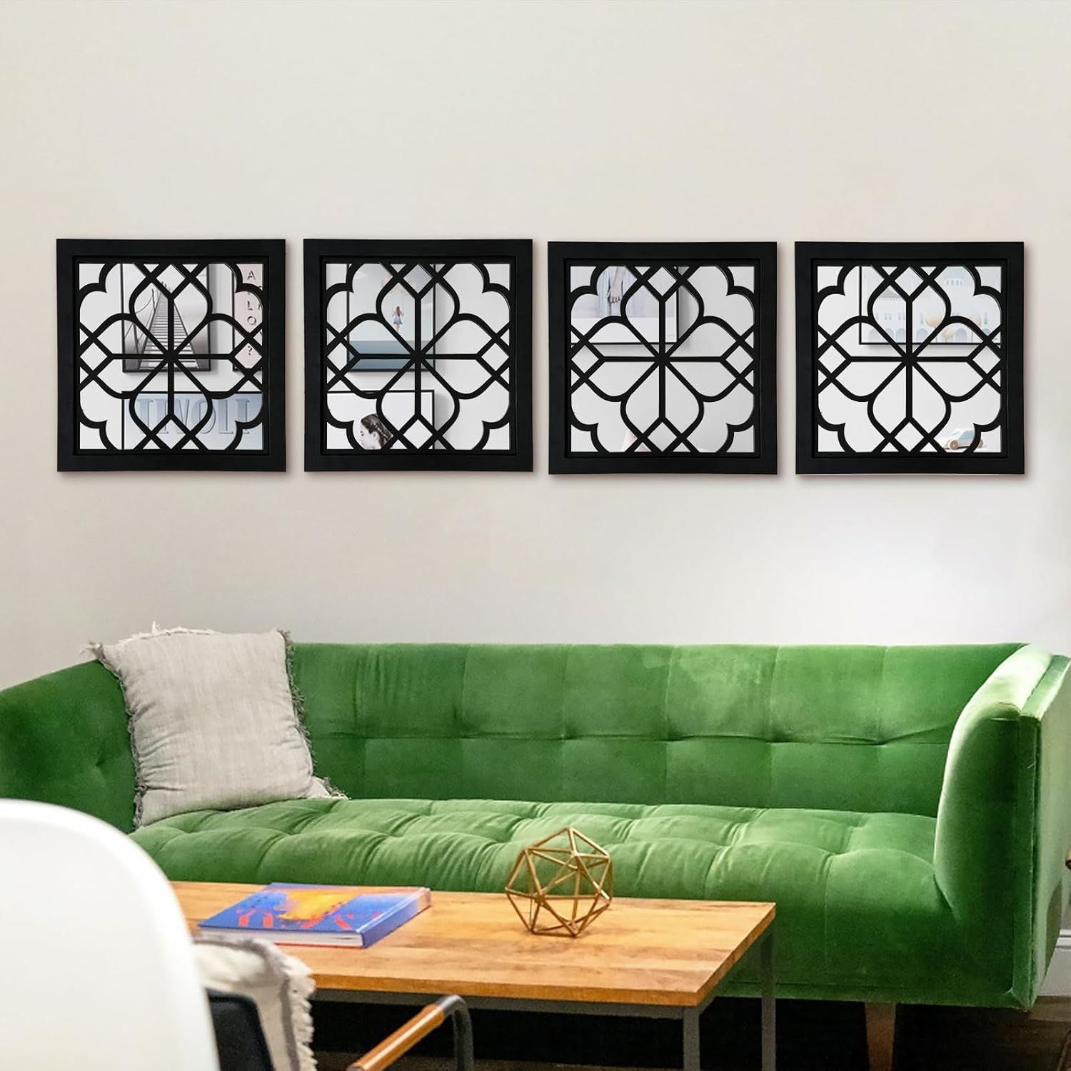 Framed Farmhouse Black Wall Mirror - View 2