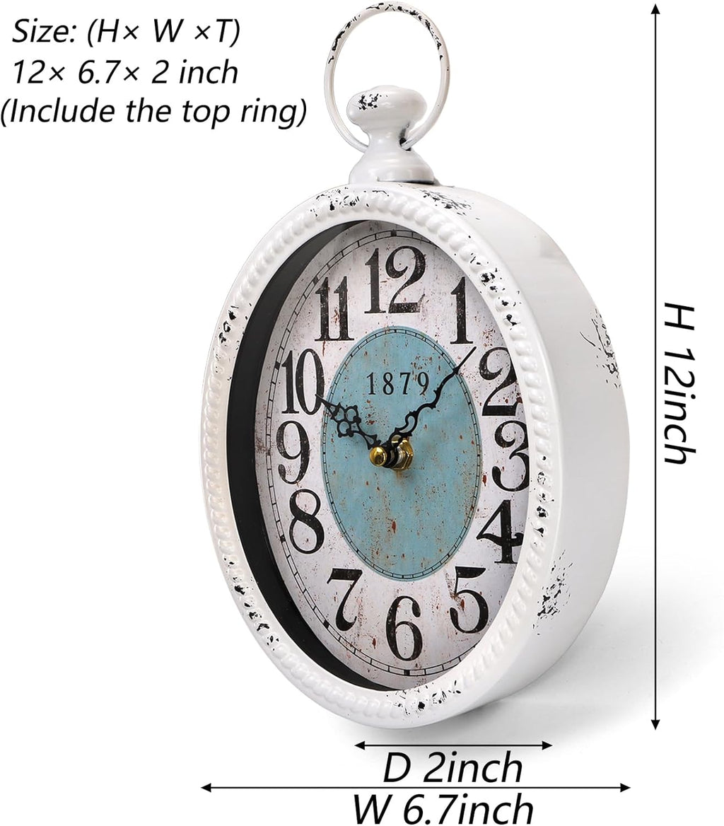 Battery Operated Farmhouse Wall Clock — 11.2" - View 2