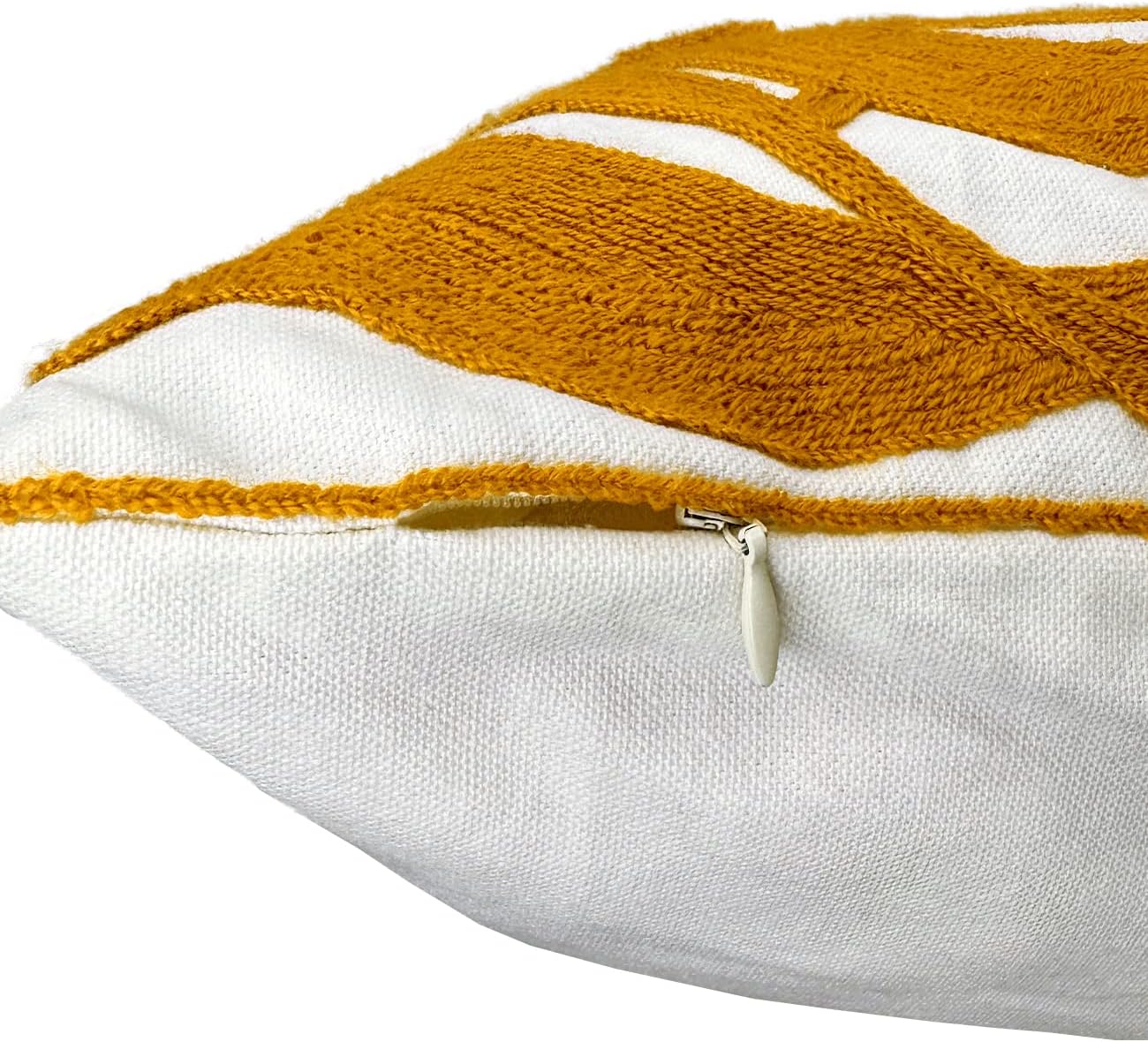 Tufted Boho Beige Throw Pillow Cover — 18" - View 5