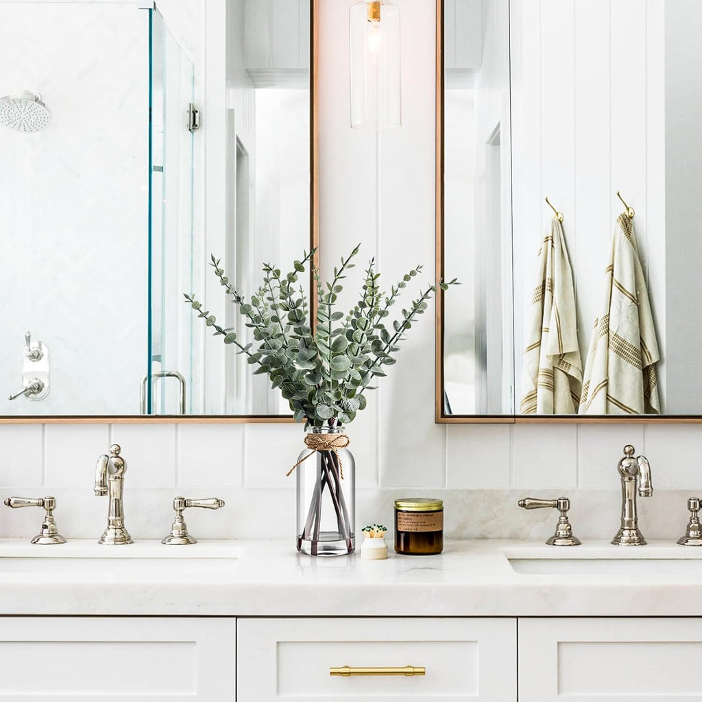Farmhouse Glass Artificial Plant — 5" - View 5