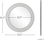 Beveled Luxe Silver Wall Mirror — 32" - View 3