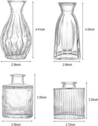 Glass Flower Vase — Set of 4 - View 2