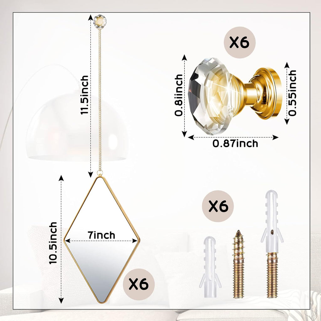 Farmhouse Gold Wall Mirror - View 2