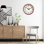 Vintage Mid-Century Beige Wall Clock — 12.4" - View 4