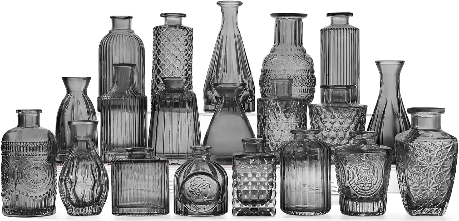 Vintage Farmhouse Black Vase — Black Grey