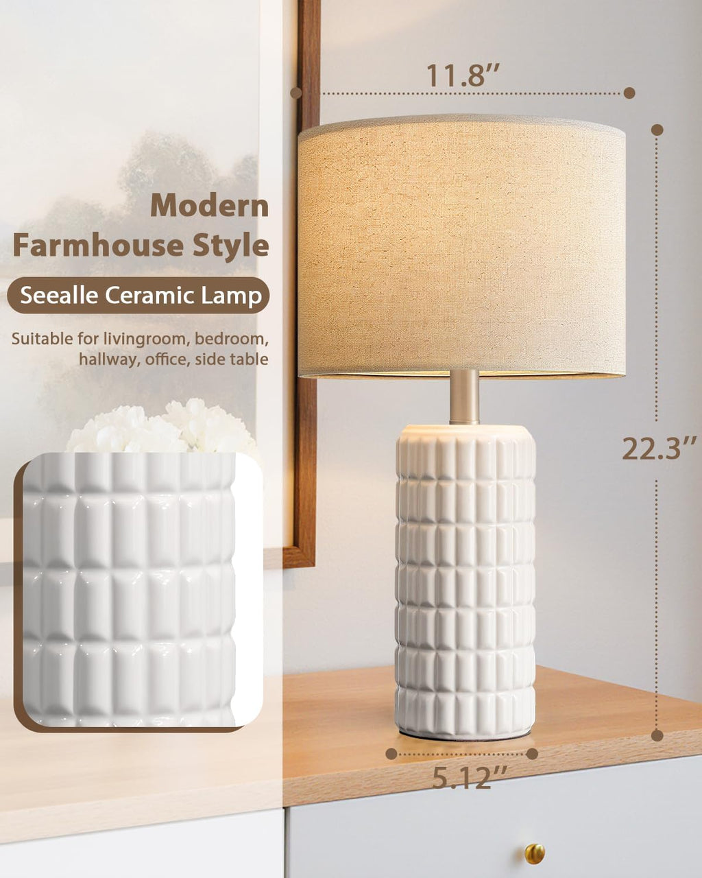 Boho Blue Desk Lamp — 23" - View 5