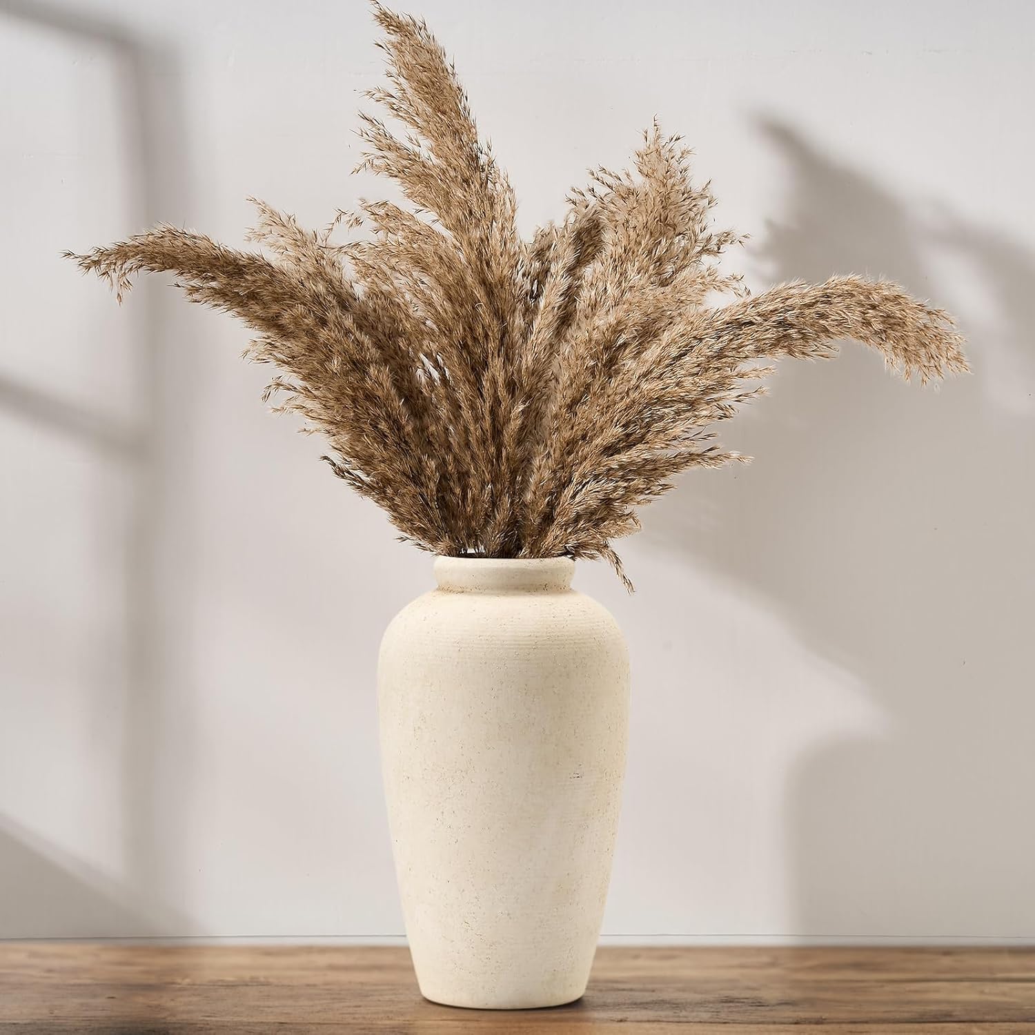 Vintage Farmhouse Beige Vase — 14.4" — Fossil-11"