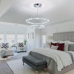 Adjustable Luxe Metal Chandelier — 8" - View 7