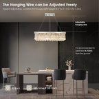 Rectangular Luxe Silver Chandelier — 6-Light - View 8
