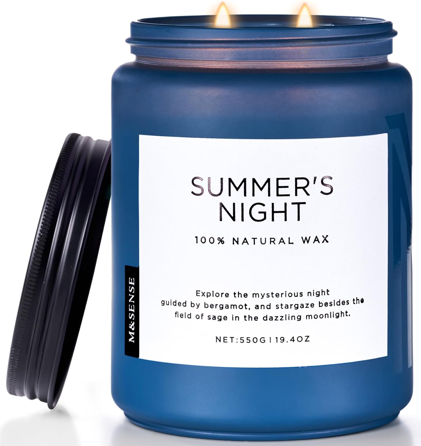 Scented Beige Soy Candle — Summer's Night