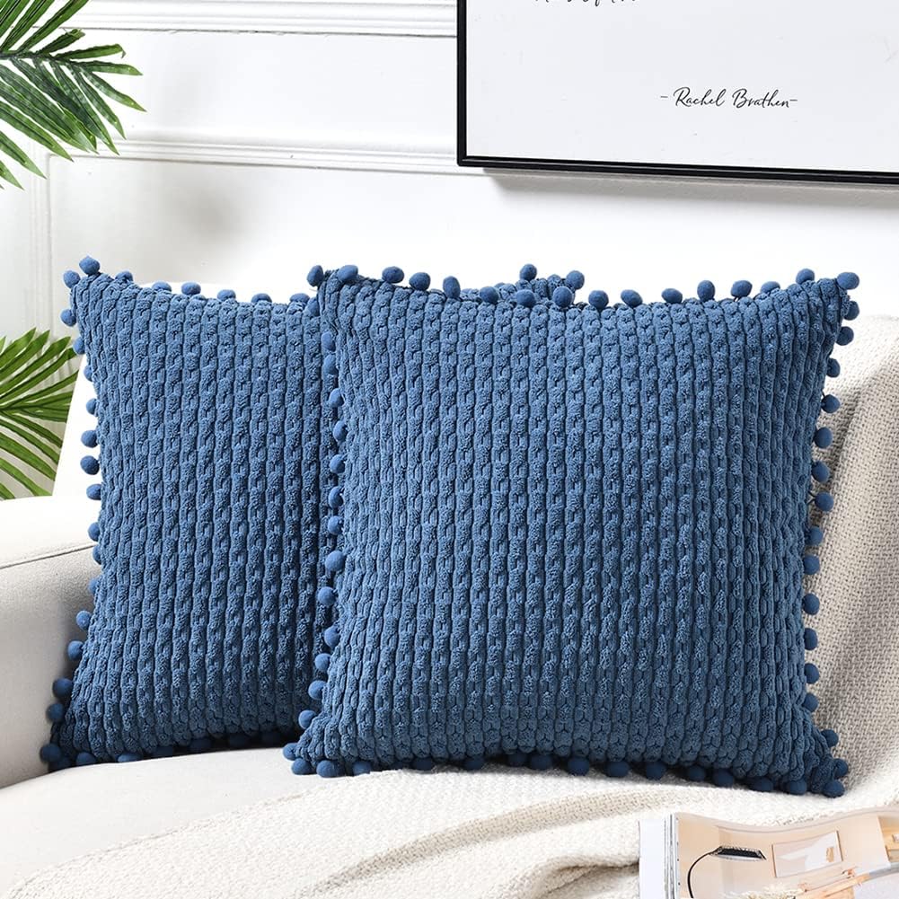 Boho Beige Throw Pillow Cover — 18" — 16" x 16" (Pack of 2)