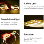 Dimmable Beige LED Strip Lights - View 3