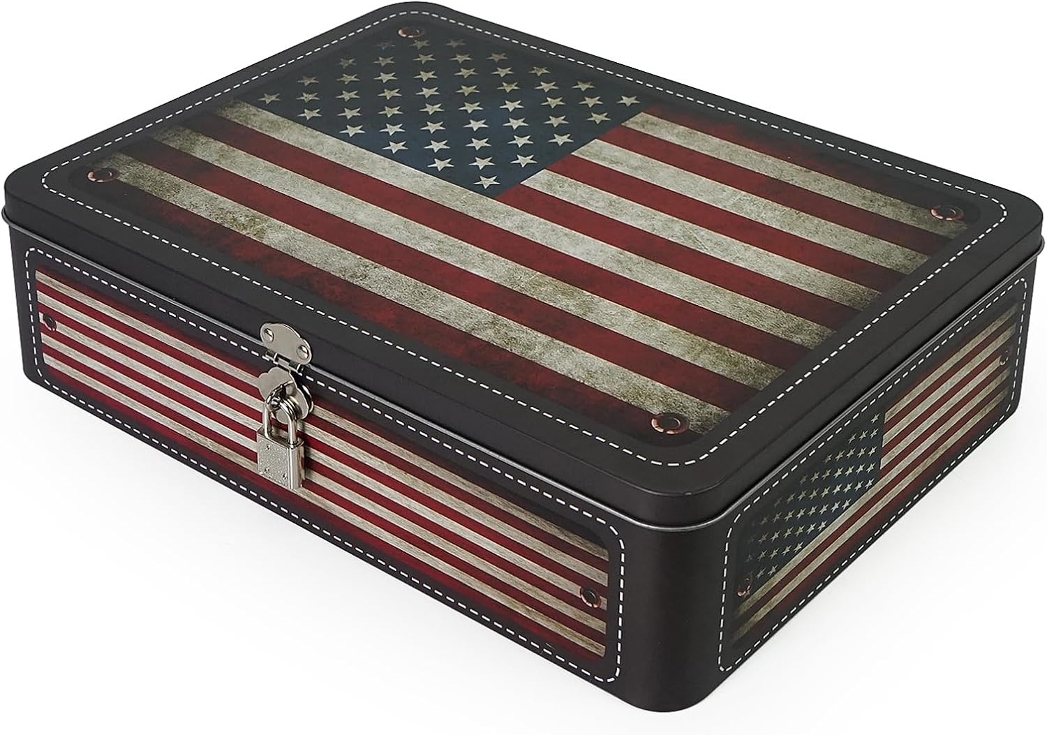 Vintage Beige Storage Basket — Vintage Flag Patten