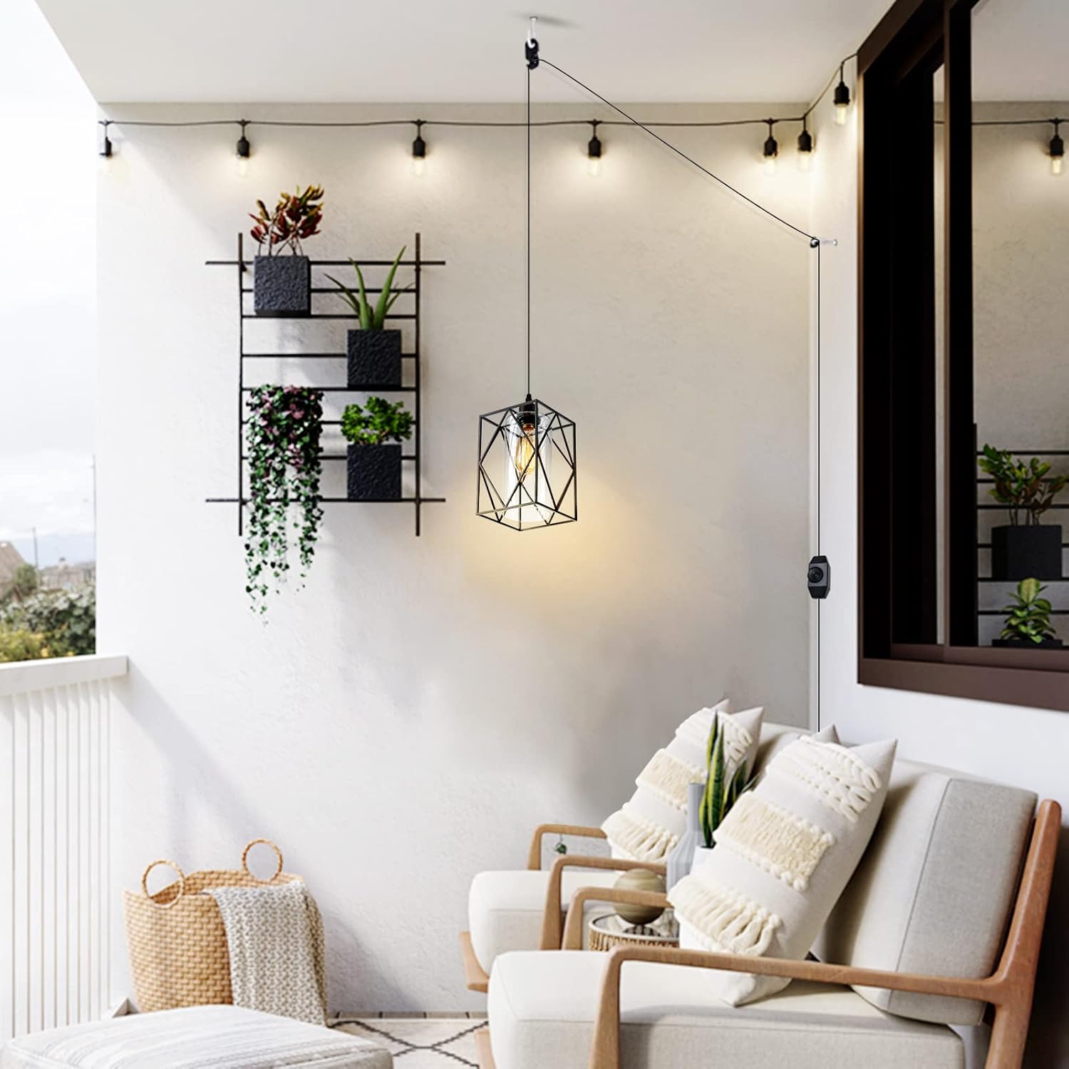 Farmhouse Black Pendant Light - View 5