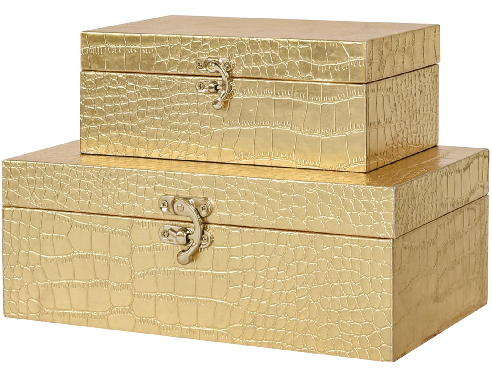 Luxe Gold Storage Basket — Set of 2