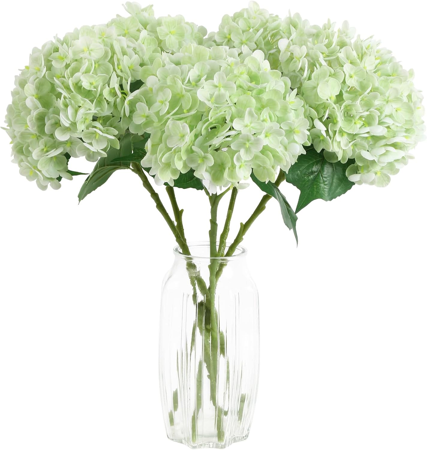 Blue Artificial Flowers — 21" — Light Green