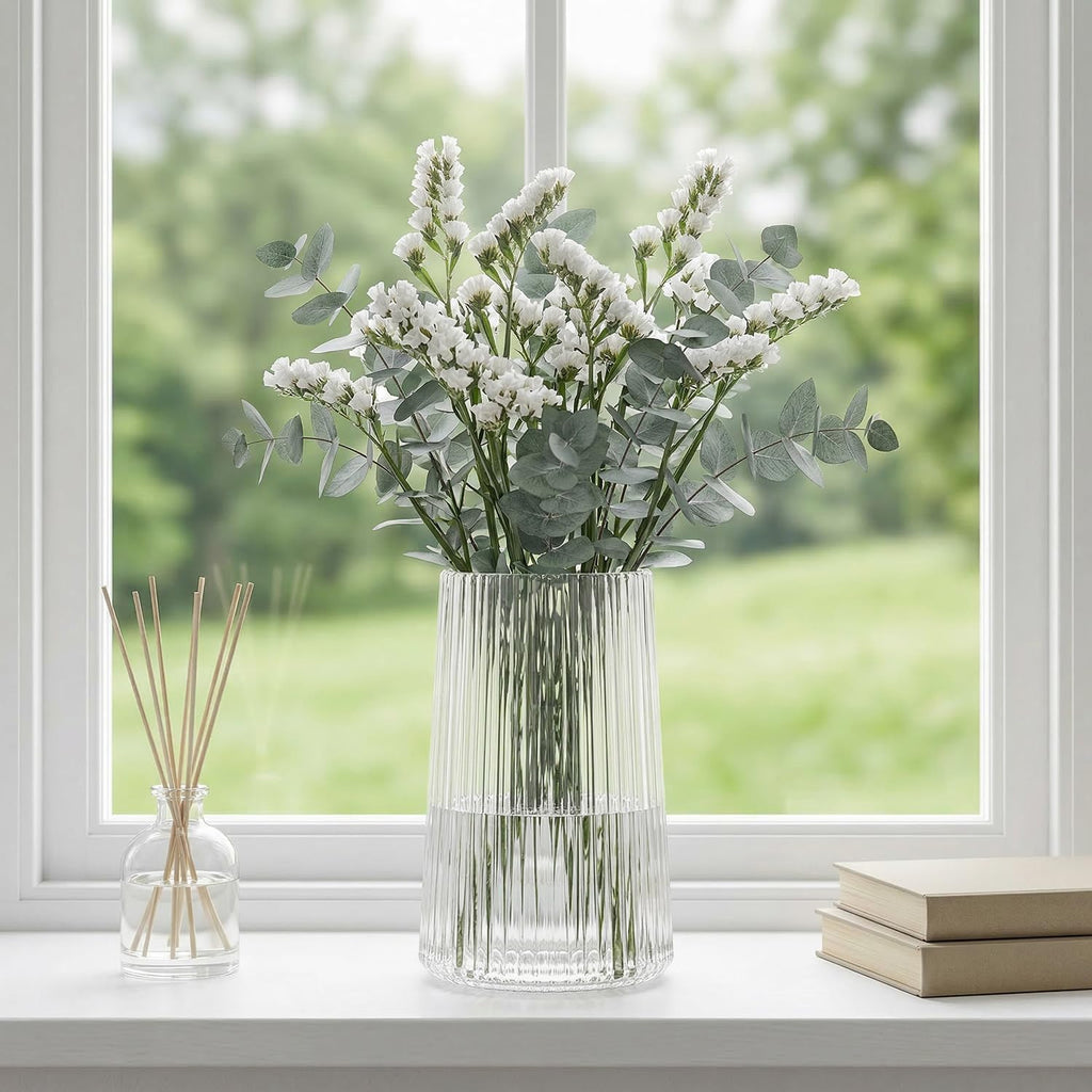 Modern Black Flower Vase — 8" - View 3