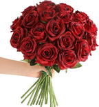 Black Artificial Flowers — Burgundy