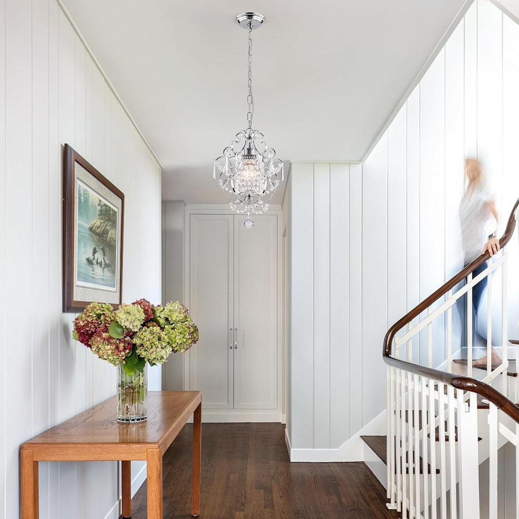 Farmhouse Gold Chandelier — 1-Light - View 9