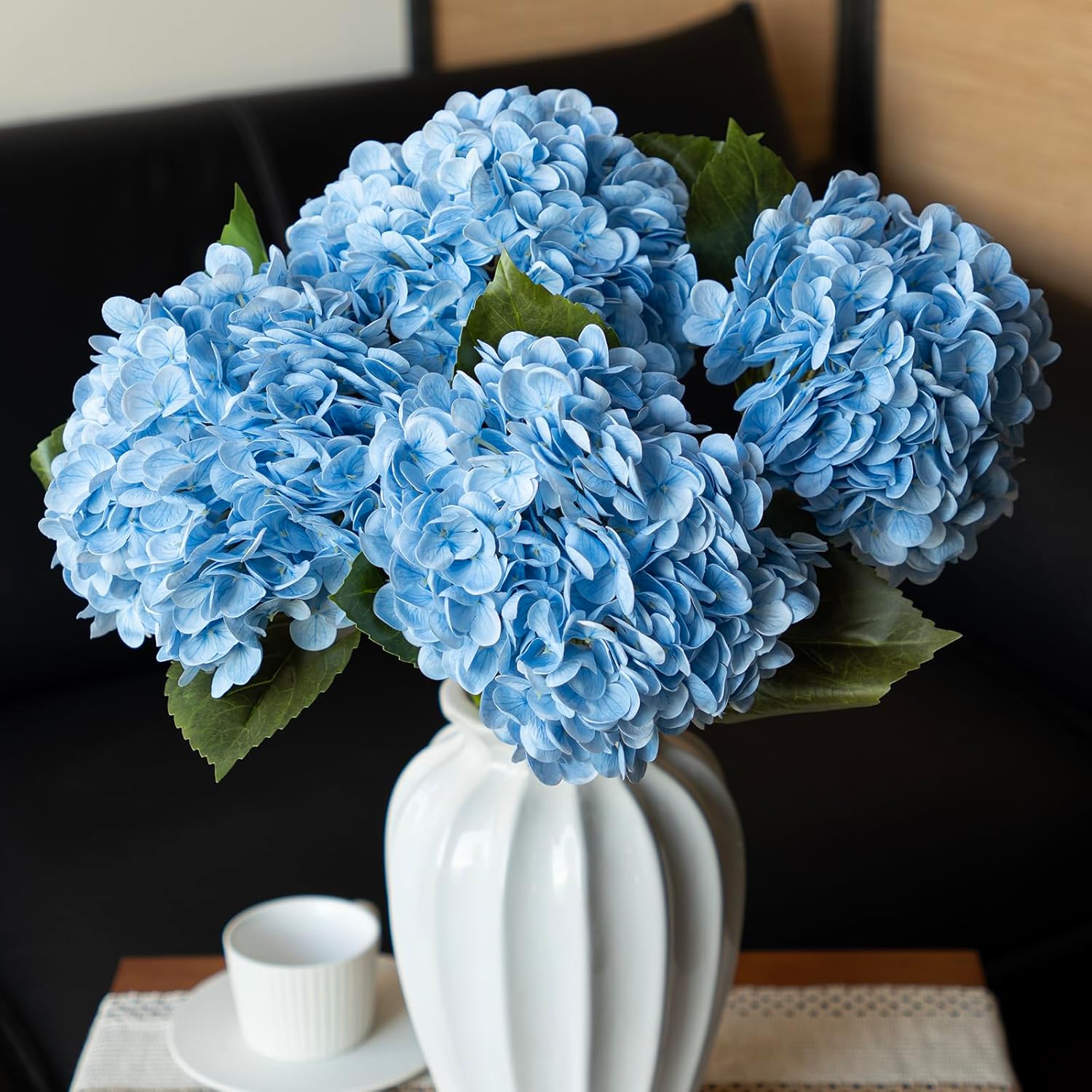 Blue Artificial Flowers — 22" — Baby Blue