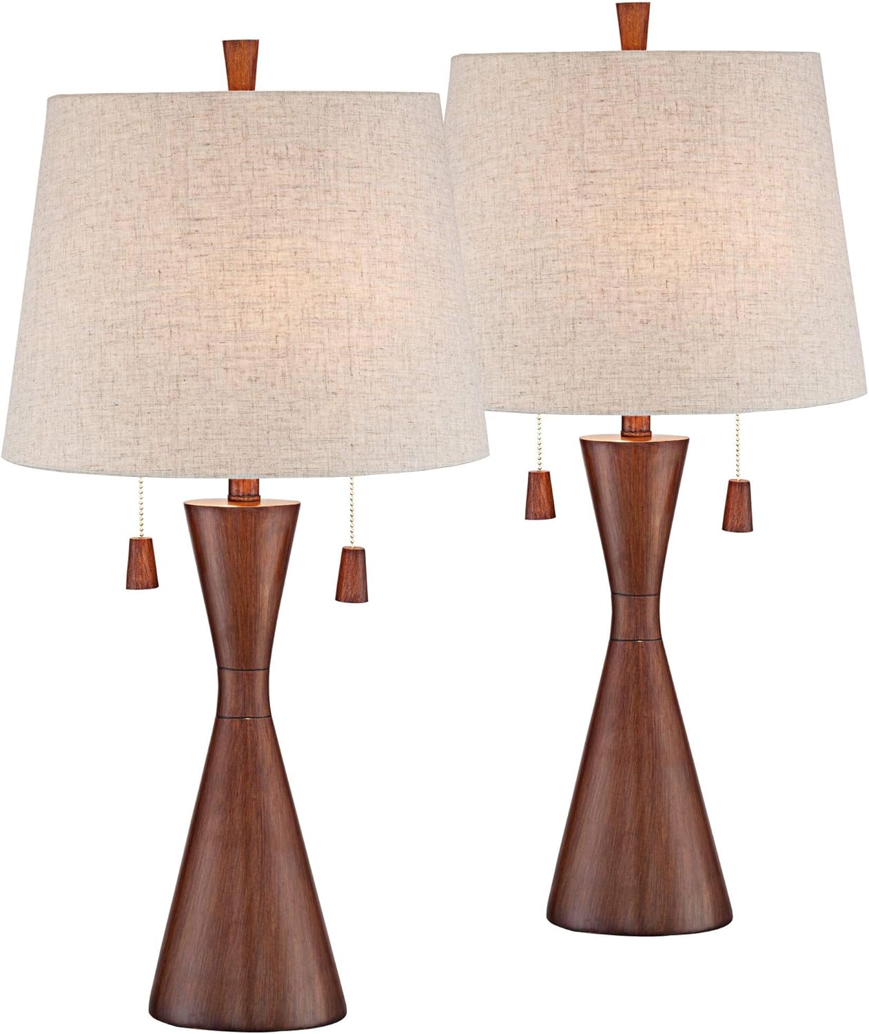 Mid-Century Wood Table Lamp — 28.75" - View 2