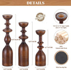 Farmhouse Black Pillar Candle — 4" - View 4