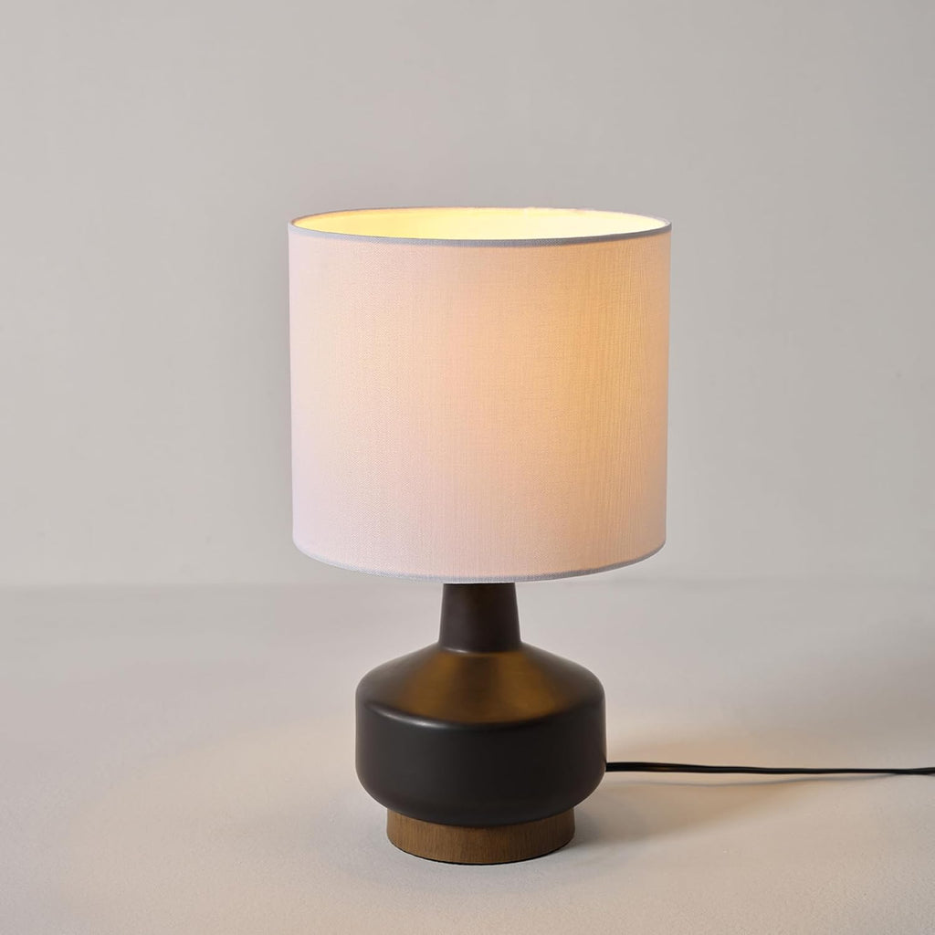 Linen Modern Beige Table Lamp — 15" - View 6