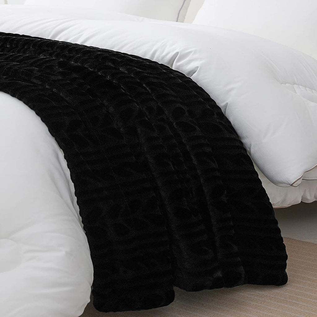 Velvet Luxe Black Throw Pillow — 50" - View 5