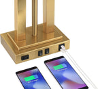 USB Luxe Black Table Lamp — 26" - View 5