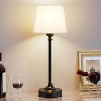 Cordless Luxe Black Table Lamp — White - Black